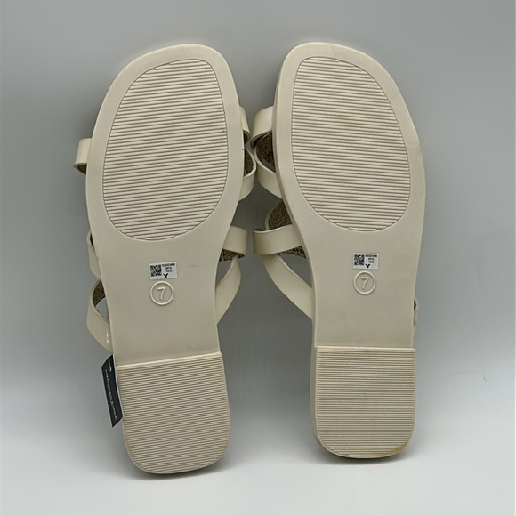 2498- American Eagle Women’s Strappy Sandals Cream Genuine Leather Size 7 NWT - Picture 6 of 6